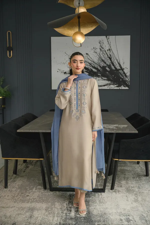 Beige_Chanderi_Silk_Premium_Festive_Kurta_With_Pant_&_Dupatta_For_Women
