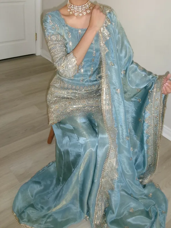 Pastel_Blue_Elegant_Embroidered_Sequence_Designer_Sharara_Set_For_Women