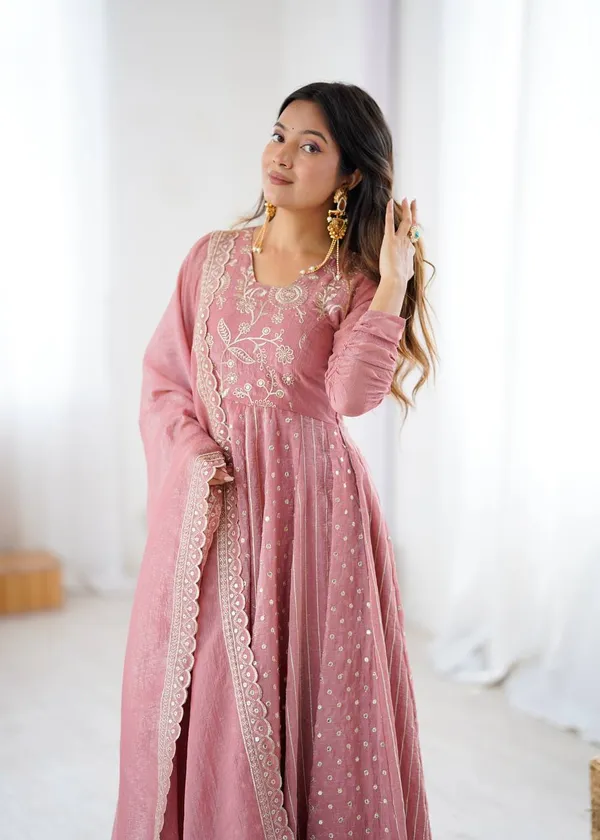 Dusty_Pink_Premium_Roman_Silk_Anarkali_Gown_With_Dupatta_For_Women