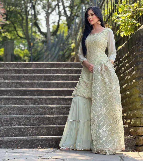 Light_Pista_Simar_Silk_Embroidered_Sharara_Set_With_Dupatta_For_Women