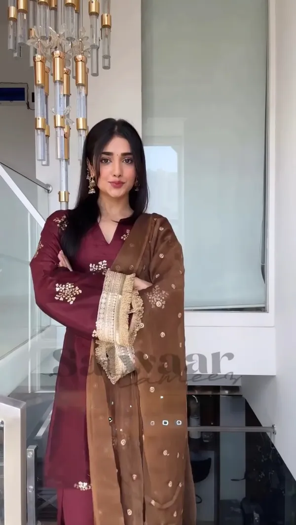 Maroon_Premium_Natural_Crepe_Silk_Kurta_Palazzo_&_Dupatta_For_Women