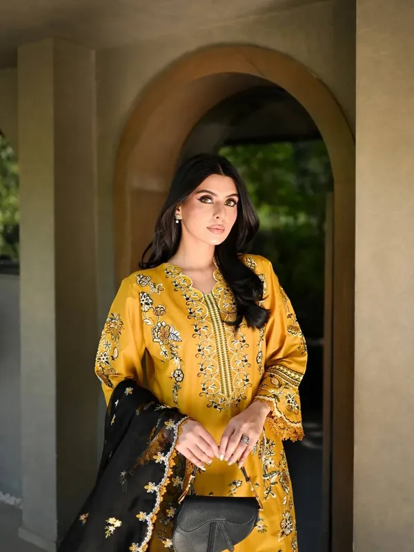 Mustard_Yellow_Roman_Silk_Designer_Party_Wear_Kurta_With_Palazzo_&_Dupatta_For_Women