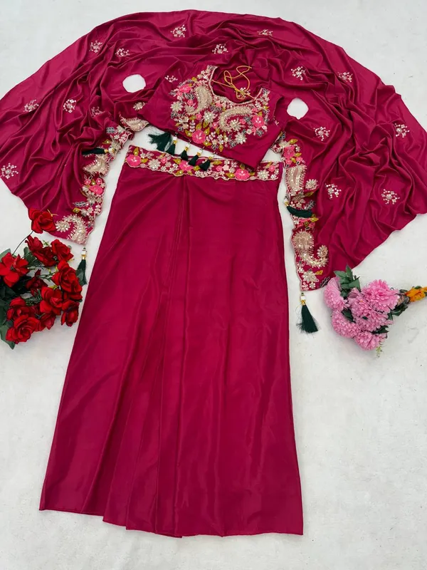 Rani_Pink_Crepe_Silk_Embroidered_Designer_Sharara_Set_With_Shrug_For_Women