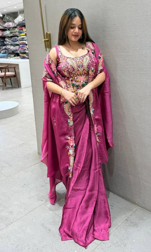 Rani_Pink_Crepe_Silk_Embroidered_Designer_Sharara_Set_With_Shrug_For_Women