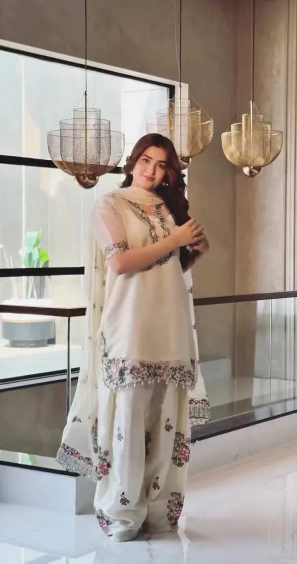 White_Fendi_Silk_Heavy_Embroidered_Kurta_With_Farshi_Palazzo_&_Dupatta_For_Women