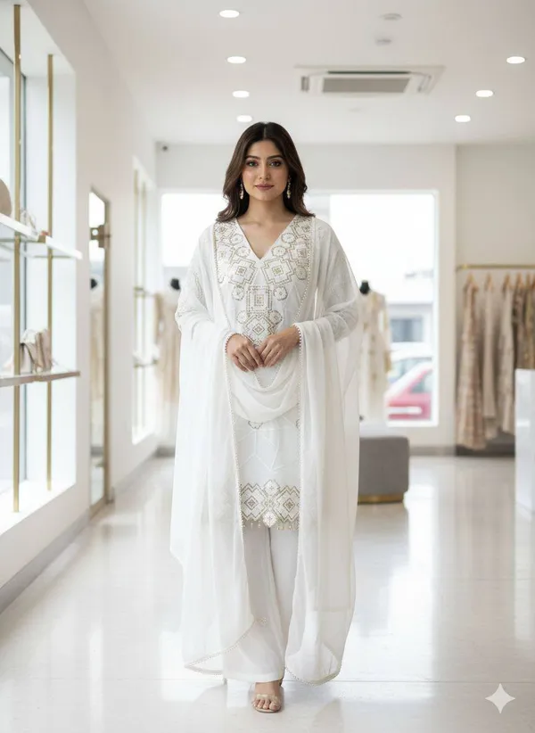 White_Georgette_Embroidery_Kurta_Palazzo_Set_With_Dupatta_For_Women
