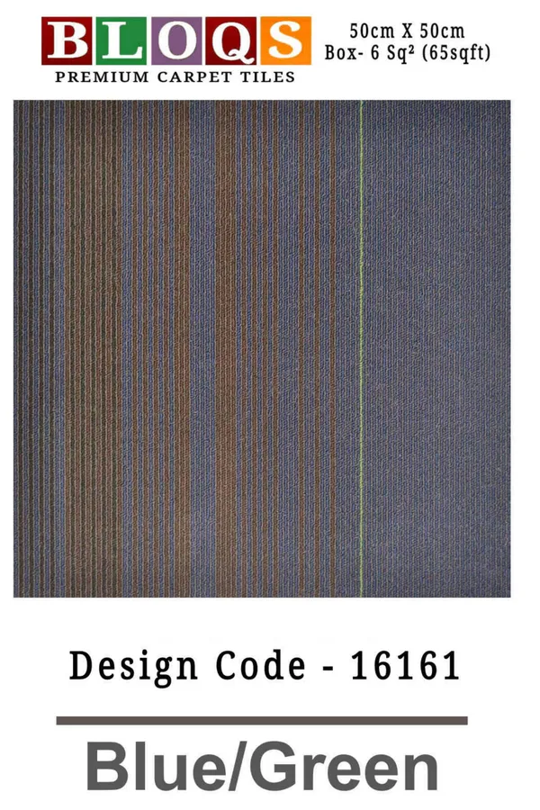 Blue_&_Green_Polypropylene_Yarn_And_Backed_With_Bitumen_Felt_Carpet_Tiles_24Pcs__Box