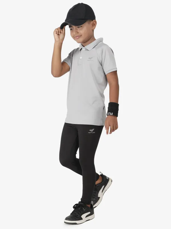 Light_Grey_Polyester_Classic_Polo_T_Shirt_For_Boy'S