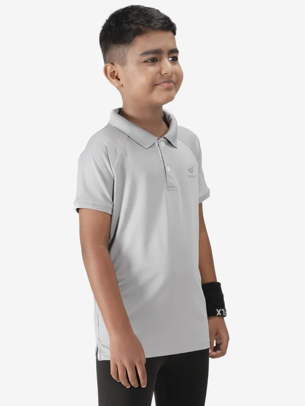 Light_Grey_Polyester_Classic_Polo_T_Shirt_For_Boy'S