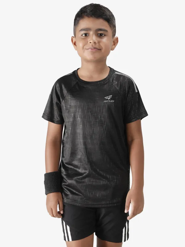 Black_Polyester_Sleeve_Matrix_T_Shirt_For_Boy'S