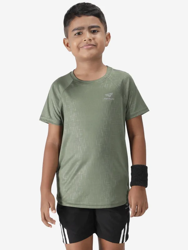 Grape_Green_Polyester_Sleeve_Matrix_T_Shirt_For_Boy'S