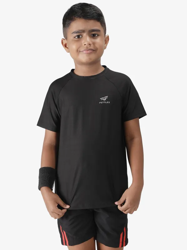 Black_Polyester_Sleeve_Razor_T_Shirt_For_Boy'S