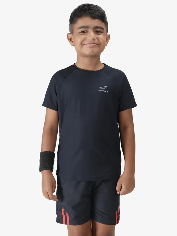 Navy_Polyester_Sleeve_Razor_T_Shirt_For_Boy'S