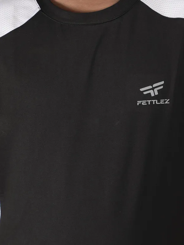 Black_Polyester_Sleeveless_Active_T_Shirt_For_Boy'S