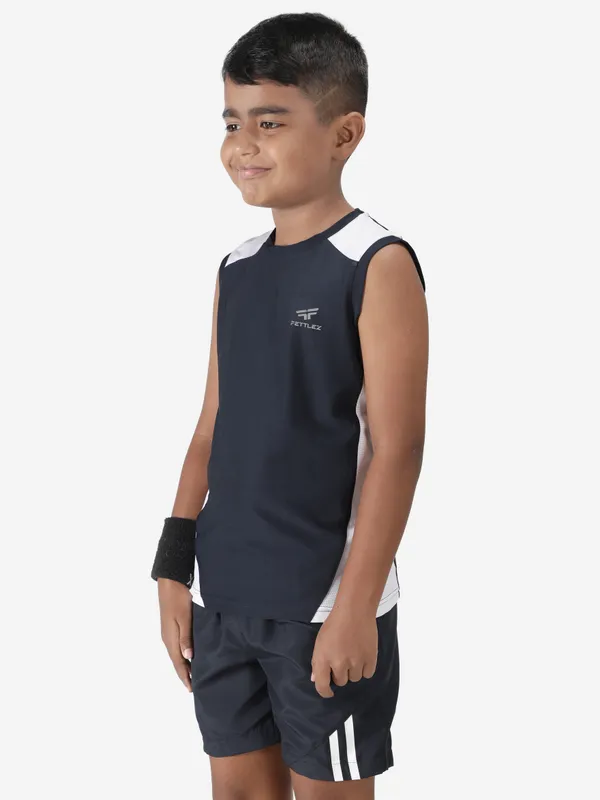 Navy_Polyester_Sleeveless_Active_T_Shirt_For_Boy'S