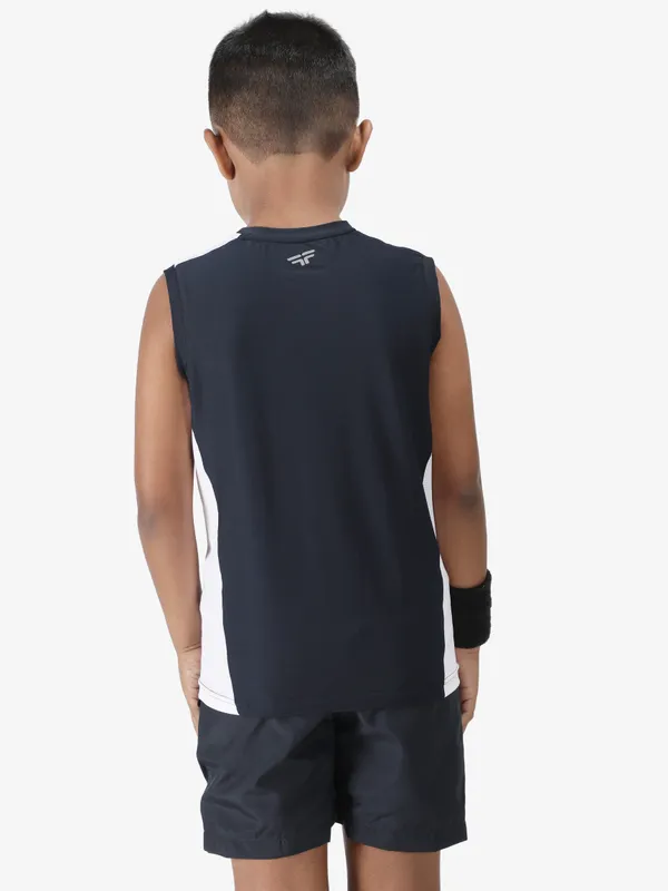 Navy_Polyester_Sleeveless_Active_T_Shirt_For_Boy'S