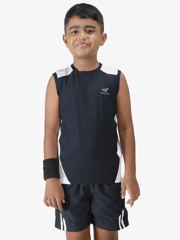 Navy_Polyester_Sleeveless_Active_T_Shirt_For_Boy'S