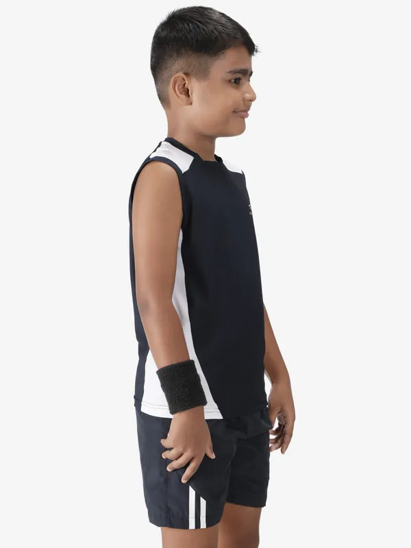 Navy_Polyester_Sleeveless_Active_T_Shirt_For_Boy'S
