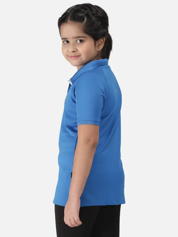 Aqua_Blue_Polyester_Classic_Polo_T_Shirt_For_Girls