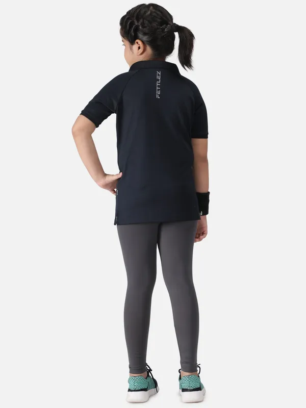 Navy_Polyester_Classic_Polo_T_Shirt_For_Girls