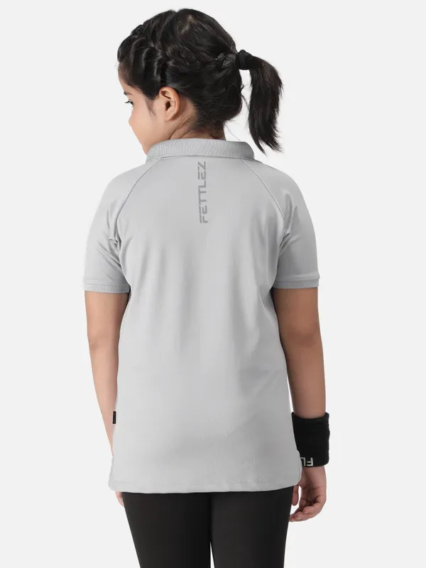 Light_Grey_Polyester_Classic_Polo_T_Shirt_For_Girls