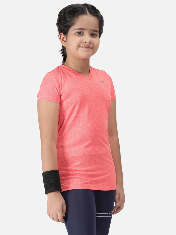 Pink_Polyester_Sleeve_Melange_Training_T_Shirt_For_Girls