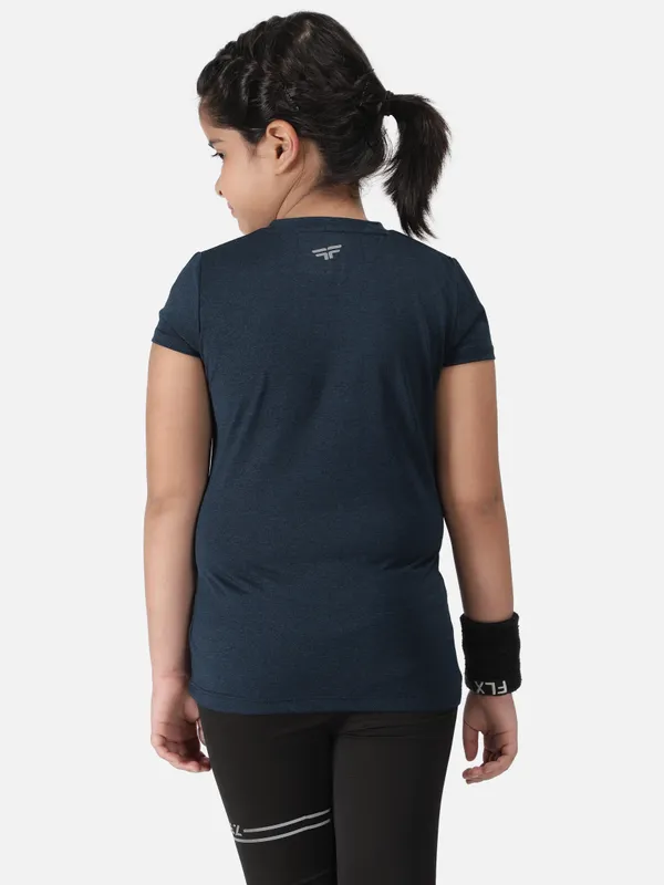 Navy_Polyester_Sleeve_Melange_Training_T_Shirt_For_Girls