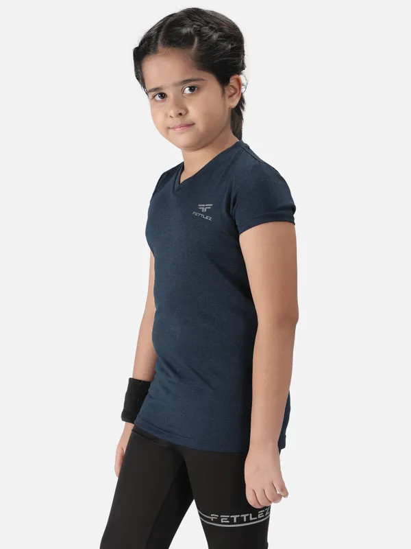 Navy_Polyester_Sleeve_Melange_Training_T_Shirt_For_Girls