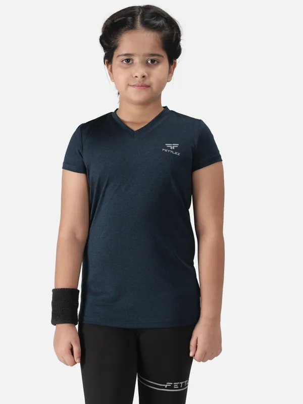 Navy_Polyester_Sleeve_Melange_Training_T_Shirt_For_Girls