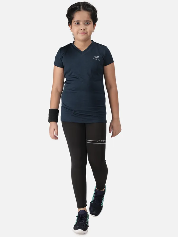 Navy_Polyester_Sleeve_Melange_Training_T_Shirt_For_Girls