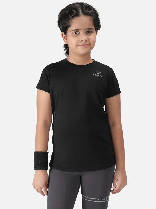 Black_Polyester_Sleeve_Rapid_Dry_Running_T_Shirt_For_Girls