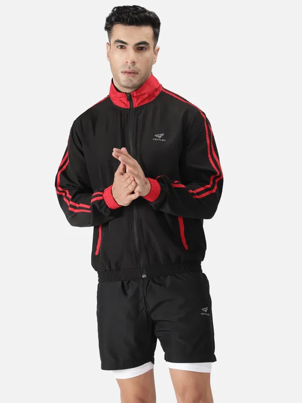 Red_&_Black_Polyester_Running_Lite_Jacket_Tracksuit_For_Men
