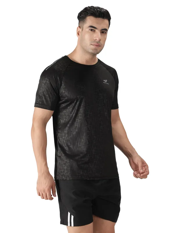 Black_Polyester_Sleeve_Matrix_T-Shirt_For_Men