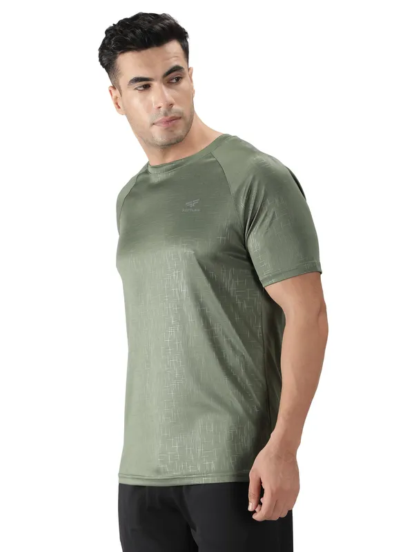 Grape_Green_Polyester_Sleeve_Matrix_T-Shirt_For_Men