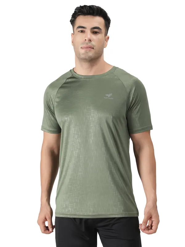 Grape_Green_Polyester_Sleeve_Matrix_T-Shirt_For_Men