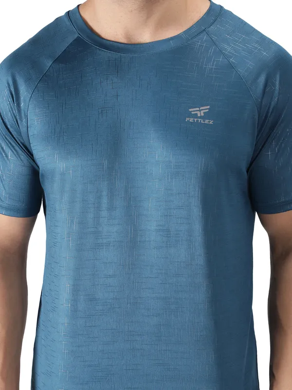 Teal_Polyester_Sleeve_Matrix_T-Shirt_For_Men
