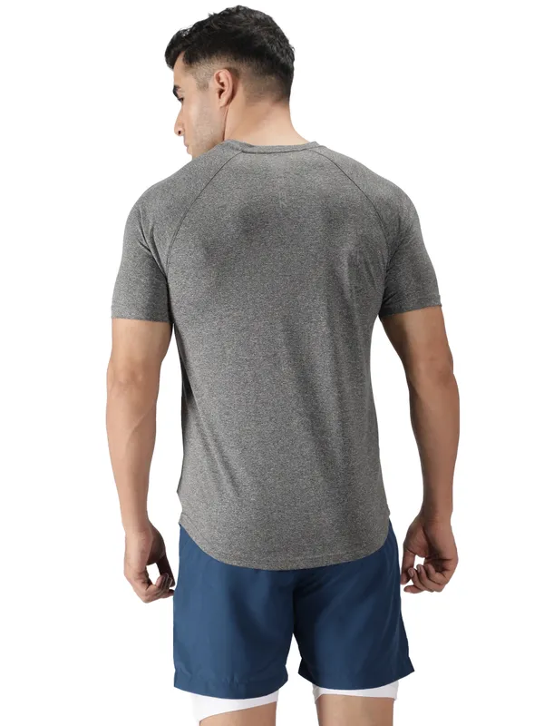 Dark_Grey_Polyester_Sleeve_Melange_T-Shirt_For_Men
