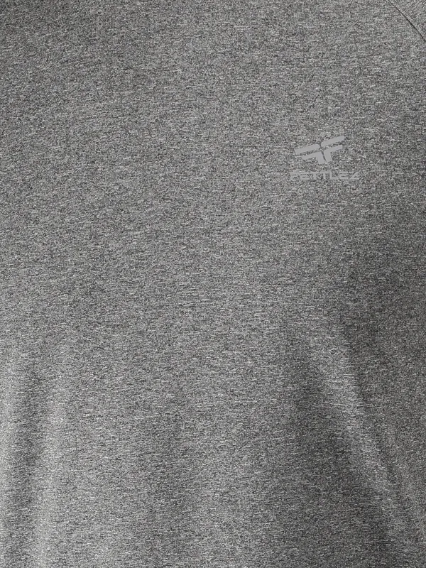 Dark_Grey_Polyester_Sleeve_Melange_T-Shirt_For_Men