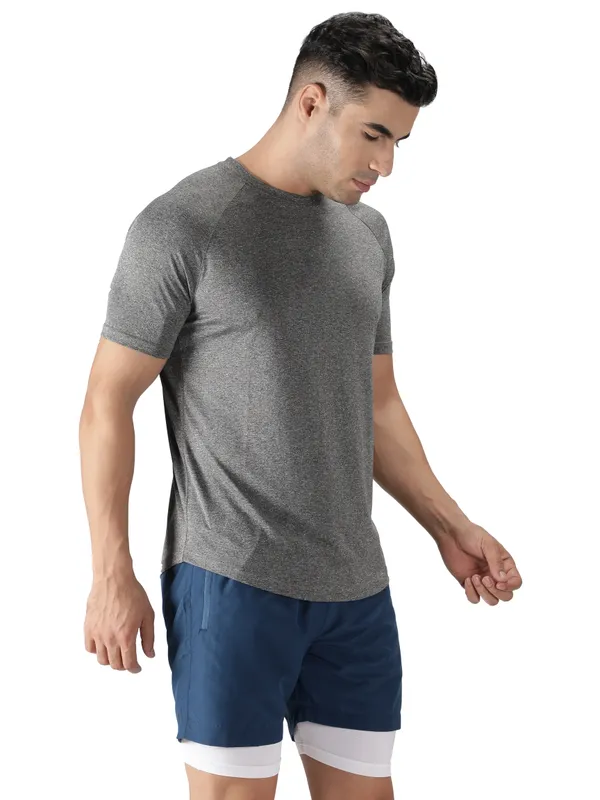 Dark_Grey_Polyester_Sleeve_Melange_T-Shirt_For_Men