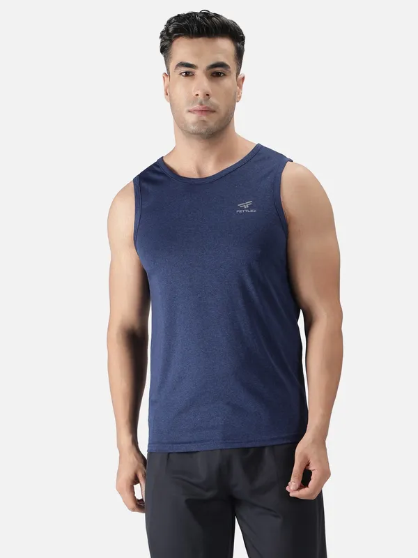Indigo_Polyester_Sleeveless_Melange_Tanktop_For_Men