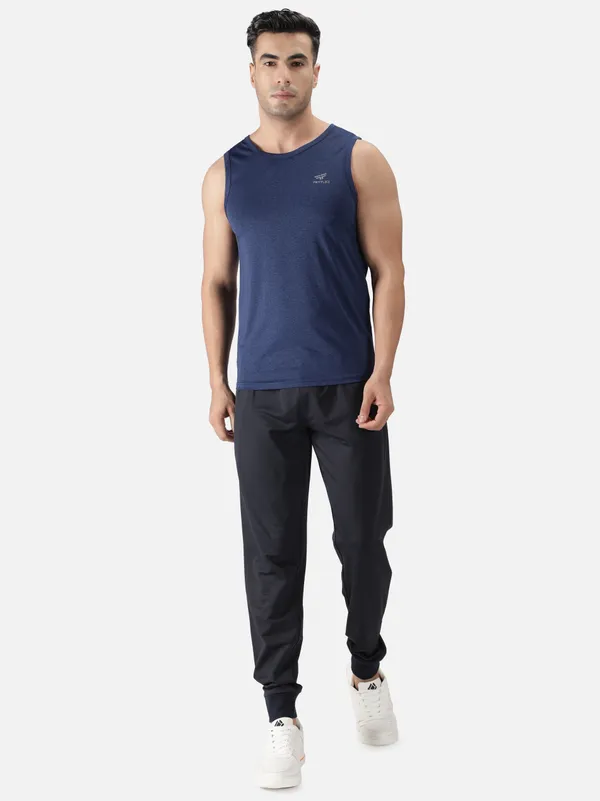 Indigo_Polyester_Sleeveless_Melange_Tanktop_For_Men