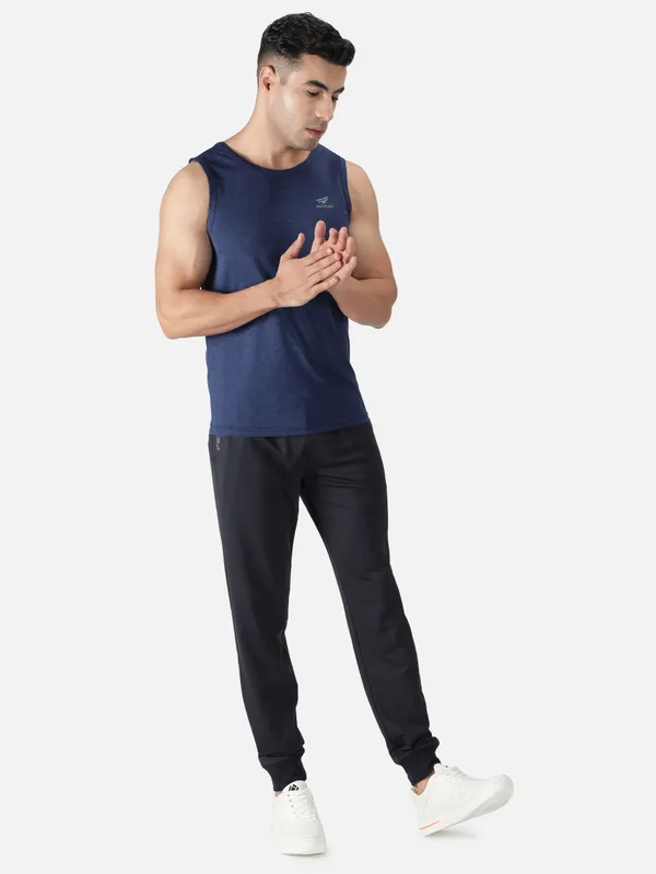 Indigo_Polyester_Sleeveless_Melange_Tanktop_For_Men