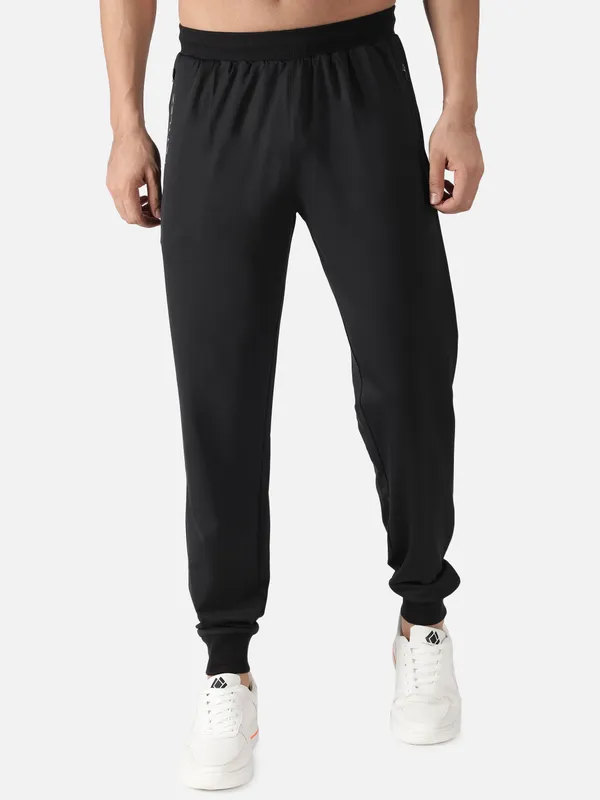 Black_Polyester_Statement_Joggers_For_Men