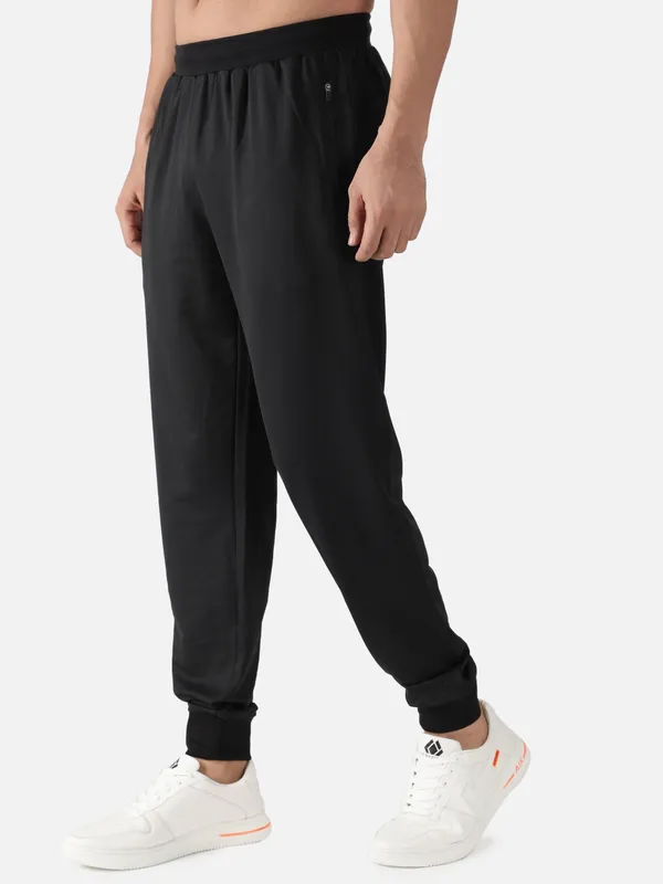 Black_Polyester_Statement_Joggers_For_Men