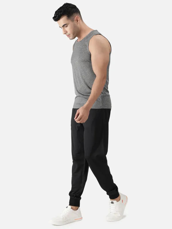 Black_Polyester_Statement_Joggers_For_Men
