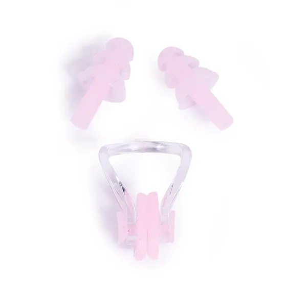 Pink_Nose_Clip_&_Ear_Plugs_Set_For_Swimming_Suitable_For_Juniors_&_Adults