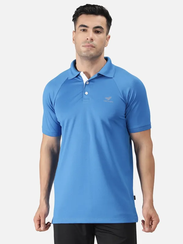 Aqua_Blue_Polyester_Classic_Polo_T-Shirt_For_Men