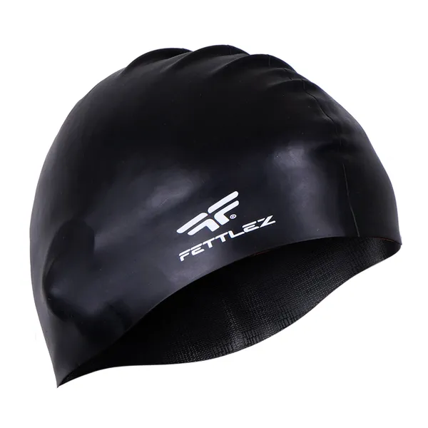 Black_Polyester_Premium_Silicone_Swim_Junior_Cap_Waterproof,_Anti-Slip_&_Comfortable_Fit_For_Kids