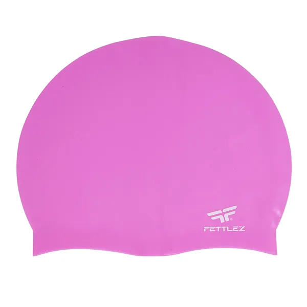 Pink_Polyester_Premium_Silicone_Swim_Junior_Cap_Waterproof,_Anti-Slip_&_Comfortable_Fit_For_Kids