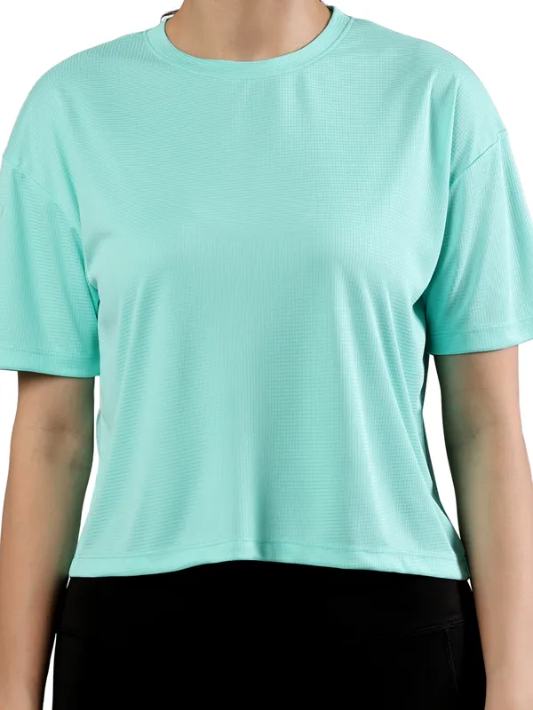 Green_Polyester_Dry-Fit_Moveease_Crop_Half_Sleeve_T_Shirt_For_Women